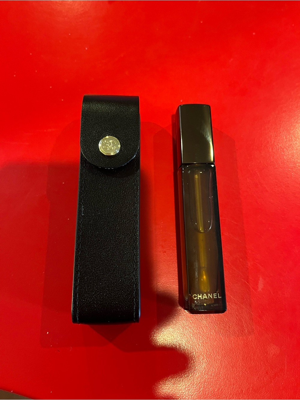 CHANEL Lip Gloss/Balm in Black and Brown with Black Case
